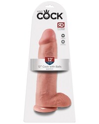 King Cock Balls: Dildo (30 cm), haut